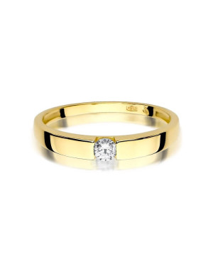 14k Gold Ring with 0.12ct Brilliant Diamond