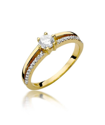 14k Gold Ring with 0.30ct Brilliant Diamond