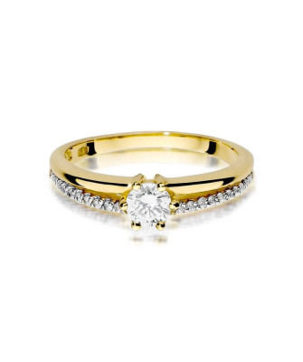 14k Gold Ring with 0.30ct Brilliant Diamond