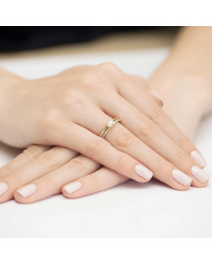 14k Gold Ring with 0.30ct Brilliant Diamond