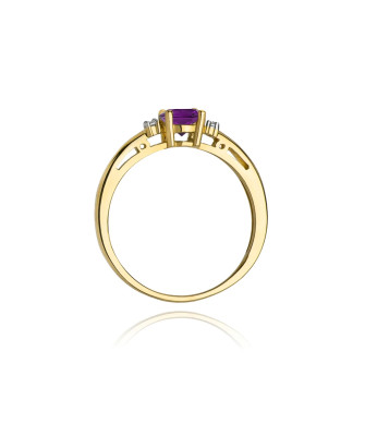 Złoty Pierścionek 14k z diamentem rubin 0,60ct