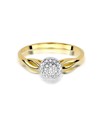 14k Gold Ring with 0.12ct Brilliant Diamond