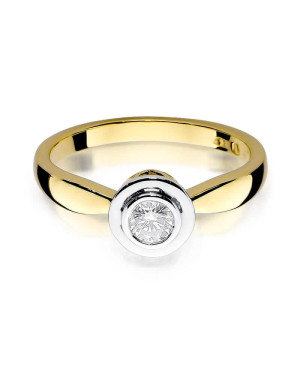 Złoty Pierścionek 14k z diamentem brylant 0,30ct