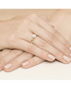 14k Gold Ring with 0.30ct Brilliant Diamond