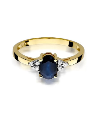 14k Gold Ring with 0.90ct Sapphire Diamond