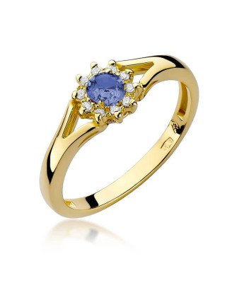 14k Gold Ring with Tanzanite Diamond 0.15ct