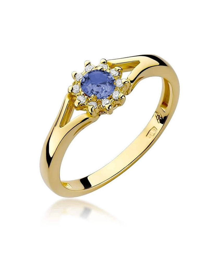 14k Gold Ring with Tanzanite Diamond 0.15ct