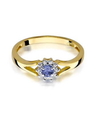 14k Gold Ring with Tanzanite Diamond 0.15ct