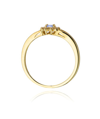 14k Gold Ring with Tanzanite Diamond 0.15ct