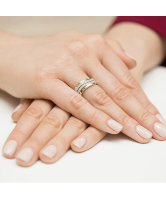 14k Gold Ring with 0.18ct Brilliant Diamond