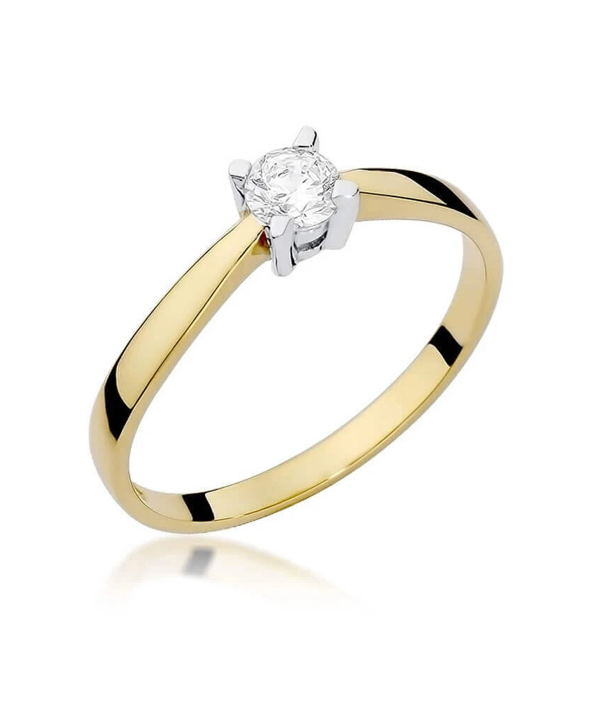 14k Gold Ring with 0.20ct Brilliant Diamond