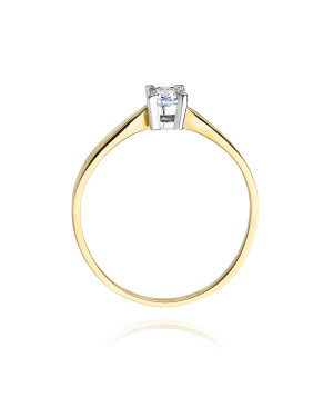 14k Gold Ring with 0.20ct Brilliant Diamond