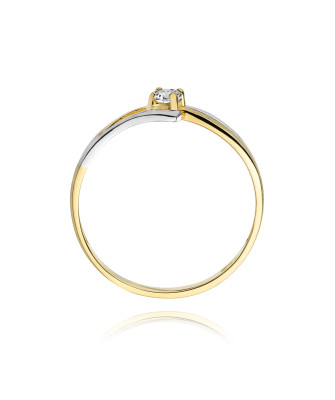 14k Gold Ring with 0.10ct Brilliant Diamond