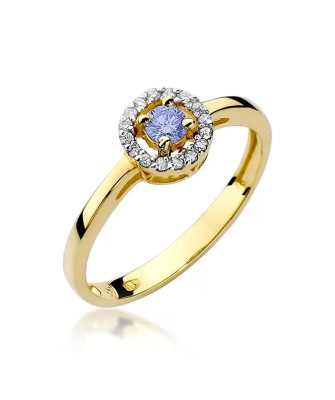 14k Gold Ring with Tanzanite Diamond 0.15ct