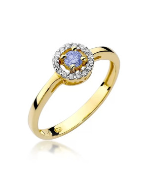 14k Gold Ring with Tanzanite Diamond 0.15ct