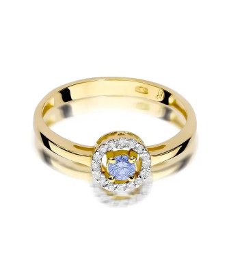 14k Gold Ring with Tanzanite Diamond 0.15ct