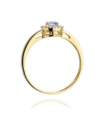 14k Gold Ring with Tanzanite Diamond 0.15ct