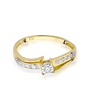 14k Gold Ring with 0.10ct Brilliant Diamond