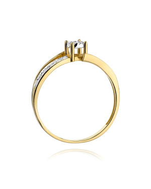 14k Gold Ring with 0.10ct Brilliant Diamond