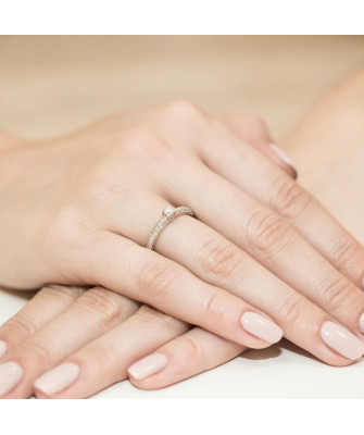 Gold Ring 14k with diamond brilliant 0.36ct