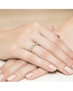 Gold Ring 14k with diamond brilliant 0.36ct