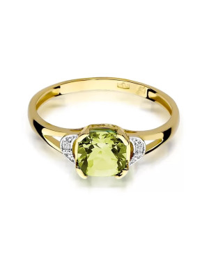 14k Gold Ring with 1.00ct Peridot Diamond