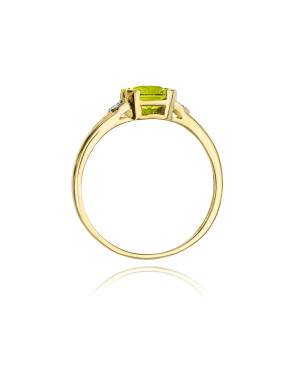 14k Gold Ring with 1.00ct Peridot Diamond