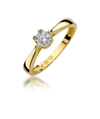 14k Gold Ring with 0.20ct Brilliant Diamond