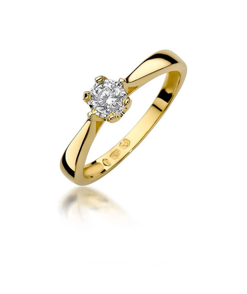 14k Gold Ring with 0.20ct Brilliant Diamond