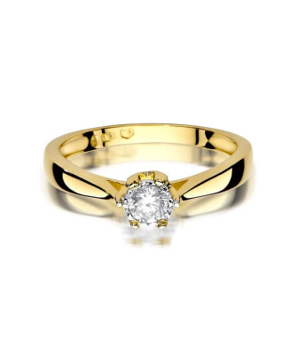 14k Gold Ring with 0.20ct Brilliant Diamond