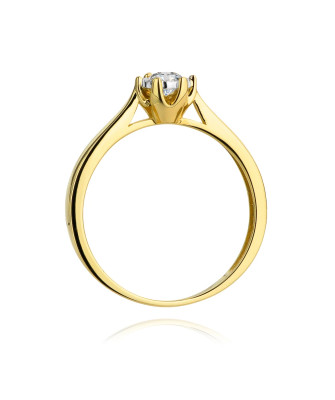 14k Gold Ring with 0.20ct Brilliant Diamond