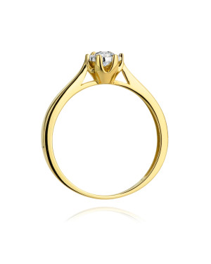 14k Gold Ring with 0.20ct Brilliant Diamond