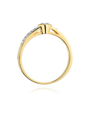 Gold Ring 14k with diamond topaz 0.70ct