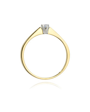 14k Gold Ring with a 0.03ct Brilliant Diamond