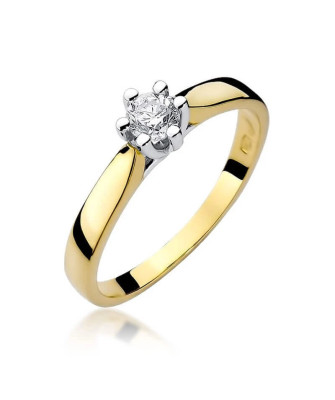 14k Gold Ring with 0.25ct Brilliant Diamond
