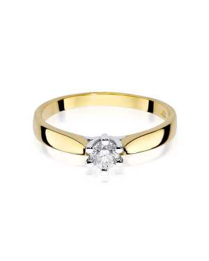 Złoty Pierścionek 14k z diamentem brylant 0,25ct