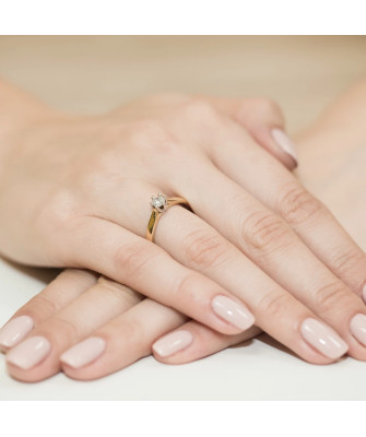 14k Gold Ring with 0.25ct Brilliant Diamond