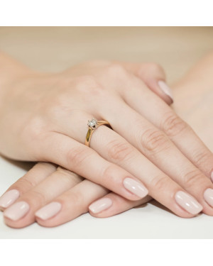 14k Gold Ring with 0.25ct Brilliant Diamond