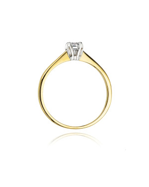 Złoty Pierścionek 14k z diamentem brylant 0,30ct
