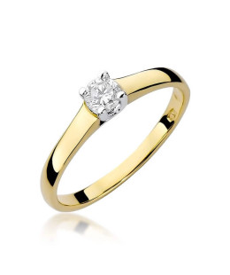 14k Gold Ring with 0.20ct Brilliant Diamond