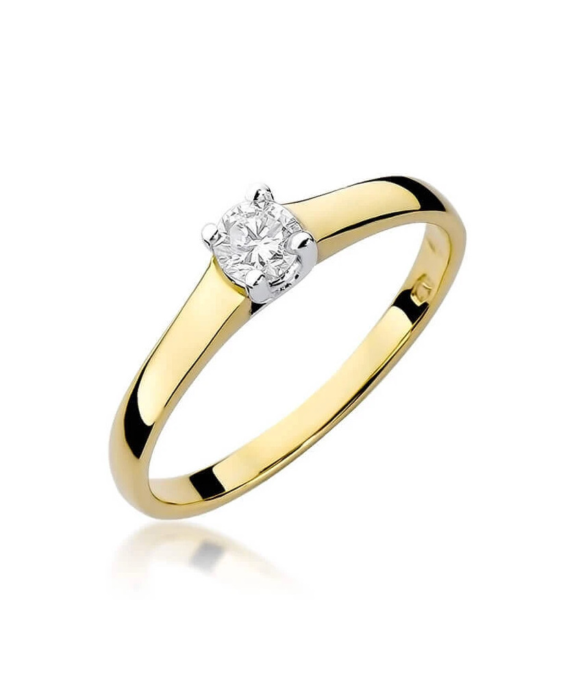 14k Gold Ring with 0.20ct Brilliant Diamond