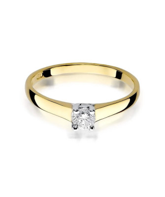 14k Gold Ring with 0.20ct Brilliant Diamond