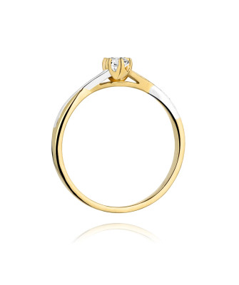 14k Gold Ring with 0.12ct Brilliant Diamond