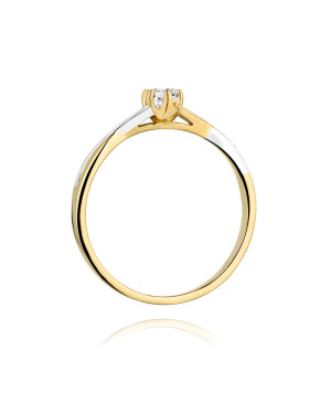 14k Gold Ring with 0.12ct Brilliant Diamond