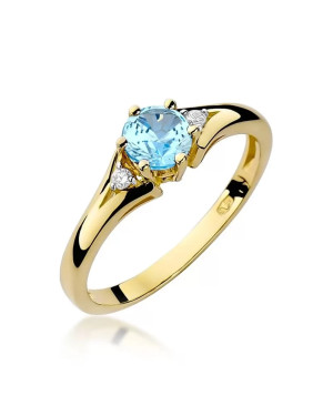 14k Gold Ring with 0.50ct Topaz Diamond