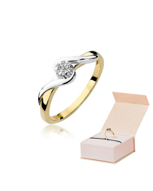 14k Gold Ring with 0.04ct Brilliant Diamond