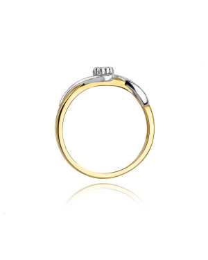 14k Gold Ring with 0.04ct Brilliant Diamond
