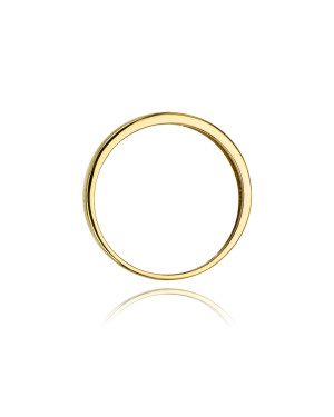 Złoty Pierścionek 14k z diamentem brylant 0,03ct