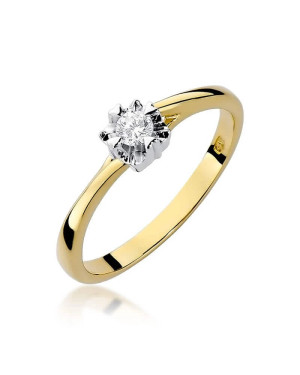 14k Gold Ring with 0.10ct Brilliant Diamond