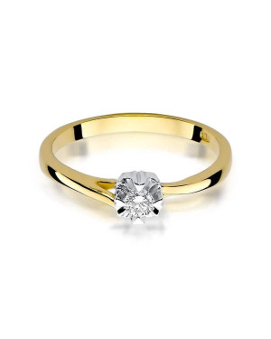 14k Gold Ring with 0.10ct Brilliant Diamond